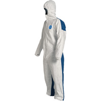 Hooded Coveralls, 4X-Large, Blue/White, Tyvek&reg; 400 D Southpoint Industrial Supply