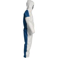Hooded Coveralls, 4X-Large, Blue/White, Tyvek&reg; 400 D Southpoint Industrial Supply