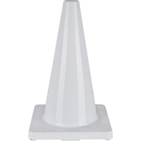 C&ocirc;ne de couleur pour la signalisation, 18", Blanc Southpoint Industrial Supply