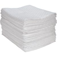 Premium Fine Fiber Sorbent Pads, Oil Only, 15" x 17", 30 gal. Absorbancy Southpoint Industrial Supply