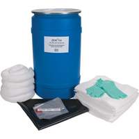Trousse de lutte contre les d&eacute;versements pour &eacute;tabli, Huile seulement, Baril, Absorbance de 30 gal. US Southpoint Industrial Supply
