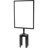 Tensabarrier&reg; Sign Frame with Adapter, Black Southpoint Industrial Supply