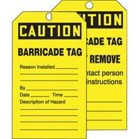 Tags By-The-Roll Safety Tags, Cardstock, 3" W x 6-1/4" H, English Southpoint Industrial Supply