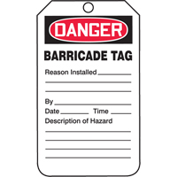Safety Tags, Plastic, 3-3/8" W x 5-3/4" H, English Southpoint Industrial Supply