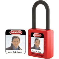 &eacute;tiquettes d'identification &agrave; photo pour cadenas en thermoplastique Zenex Southpoint Industrial Supply
