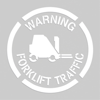 Floor Marking Stencils - Warning Forklift Traffic, Pictogram, 20" x 20" SEK520 | Southpoint Industrial Supply