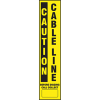 Décalcomanies pour piquet flexible de marquage - Caution Cable Line SEK550 | Southpoint Industrial Supply