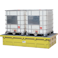 Double IBC Low-Top Without Drain, 385 US gal. Spill Capacity, 110" x 55" x 20" Southpoint Industrial Supply