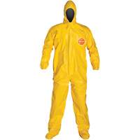 Combinaison r&eacute;sistante aux produits chimique avec capuchon, Tychem 2000, Moyen, Jaune Southpoint Industrial Supply