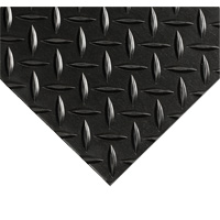 Tapis Diamond-Plate pour tableau de contr&ocirc;le no 701, 2' la x 10' lo, 1/4" &eacute;paisseur, Noir, PVC Southpoint Industrial Supply