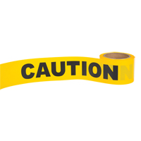 "Caution" Barricade Tape, English, 3" W x 300' L, 1.5 mils, Black on Yellow Southpoint Industrial Supply