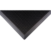 Outdoor Entrance Matting, Rubber, Scraper Type, Textured Pattern, 2' x 2-2/3', Black Southpoint Industrial Supply