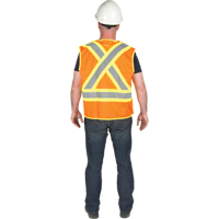 5-Point Tear-Away Premium Safety Vest , High Visibility Orange, Large/X-Large, Polyester Southpoint Industrial Supply