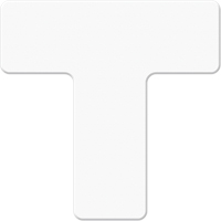Armor Stripe Lean/5S Markers, T, 6" L x 6" W, White, Plastic Southpoint Industrial Supply
