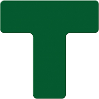 Armor Stripe Lean/5S Markers, T, 6" L x 6" W, Green, Plastic Southpoint Industrial Supply