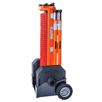 Wheeled Barrier, 50' L, Plastic, Orange Southpoint Industrial Supply