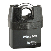 ProSeries&reg; Shrouded Padlock, Black, Keyed Different, Laminated Steel, 2-5/8" Width Southpoint Industrial Supply