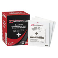 Gaze Dynamic, Tampon, 2" lo x 2" la, St&eacute;rile, Dispositif m&eacute;dical Classe 1 Southpoint Industrial Supply