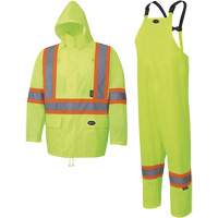 5619 150D Oxford Rain Suit, Polyester, 2X-Large, Lime-Yellow Southpoint Industrial Supply