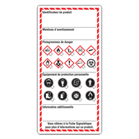 &eacute;tiquettes pour le milieu de travail, Papier cartonn&eacute;, 3" la x 6" h, Français Southpoint Industrial Supply