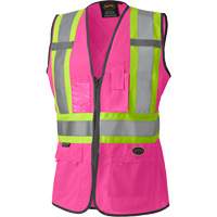 139PK Women's Safety Vest, Pink, X-Small, Polyester Southpoint Industrial Supply