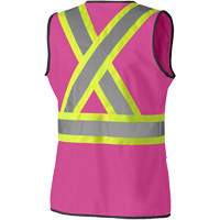 139PK Women's Safety Vest, Pink, X-Small, Polyester Southpoint Industrial Supply