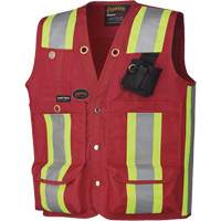 695 Veste de s&eacute;curit&eacute; pour arpenteur/superviseur, Rouge, T-Grand, Polyester Southpoint Industrial Supply