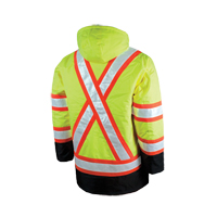 Parka de s&eacute;curit&eacute; doubl&eacute;, Jaune lime haute visibilit&eacute;, Grand Southpoint Industrial Supply