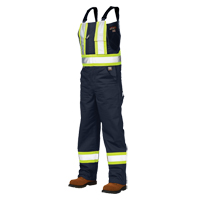Salopettes de s&eacute;curit&eacute; non doubl&eacute;e, Poly-coton, Grand, Bleu marine Southpoint Industrial Supply
