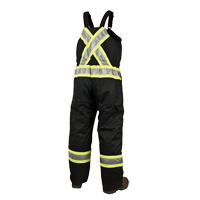 Salopettes de s&eacute;curit&eacute; doubl&eacute;e, Polyester/Polyur&eacute;thane, Grand, Noir Southpoint Industrial Supply