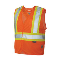 5-Point Tearaway Safety Vest, High Visibility Orange, Large/X-Large, Polyester Southpoint Industrial Supply