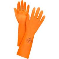 Gants orange r&eacute;sistants aux produits chimiques, Taille 7, 13" lo, Latex, Doublure en Ouat&eacute;e, 28 mils Southpoint Industrial Supply