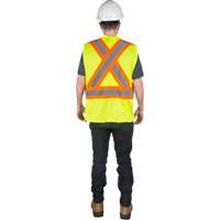 Veste de s&eacute;curit&eacute; pour la circulation, Jaune lime haute visibilit&eacute;, Moyen, Polyester Southpoint Industrial Supply