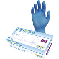 Gants jetables, 2T-Grand, Nitrile, 4 mils, Sans poudre, Bleu Southpoint Industrial Supply
