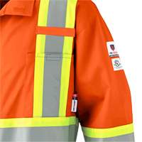 7702 FR Hi-Vis Safety Coveralls, Size 36, Orange Southpoint Industrial Supply