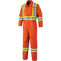 7702 Arc Flash Hi-Vis Safety Coveralls, Size 62, Orange, 10 cal/cm² Southpoint Industrial Supply