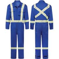 Avenger 7 oz. Flame Resistant Coveralls, Size 34, Royal Blue Southpoint Industrial Supply