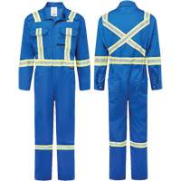 UltraSoft&reg; 9 oz. Deluxe Coveralls, Size 36, Royal Blue Southpoint Industrial Supply