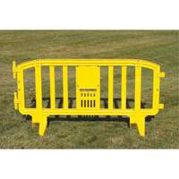 Movit Barricade, Interlocking, 78" L x 39" H, Yellow SGN468 | Southpoint Industrial Supply