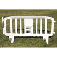 Movit Barricade, Interlocking, 78" L x 39" H, White SGN470 | Southpoint Industrial Supply