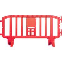 Movit Barricade, Interlocking, 78" L x 39" H, Red SGN472 | Southpoint Industrial Supply
