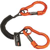 Squids&reg; 3166 Tool Lanyard, Coil, Dual Carabiner Southpoint Industrial Supply