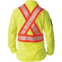 Chemise &agrave; manches longues haute visibilit&eacute; ind&eacute;chirable, Polyester, Petit, Jaune lime haute visibilit&eacute; Southpoint Industrial Supply