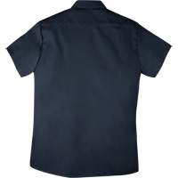 Twill Short-Sleeved Work Shirt with Snap, Men's, Small, Navy Blue Southpoint Industrial Supply
