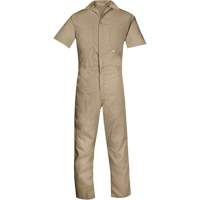Short-Sleeved Coveralls, Men's, Tan, Size 4X-Large Southpoint Industrial Supply