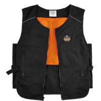 Veste de refroidissement &agrave; changement de phase l&eacute;g&egrave;re avec sachets 6260 Chill-Its, Petit/Moyen, Noir Southpoint Industrial Supply