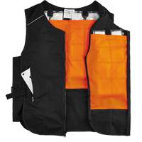 Veste de refroidissement &agrave; changement de phase l&eacute;g&egrave;re avec sachets 6260 Chill-Its, Petit/Moyen, Noir Southpoint Industrial Supply