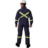 Combinaisons avec mat&eacute;riau r&eacute;fl&eacute;chissant de luxe Westex UltraSoft, Taille 36, Bleu marine, 8,7 cal/cm² Southpoint Industrial Supply