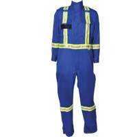 Firewall FR&reg; Striped Coveralls, Size X-Small, Royal Blue Southpoint Industrial Supply