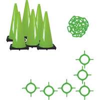 Ensemble de c&ocirc;nes de signalisation et chaînes, 28", Vert Southpoint Industrial Supply